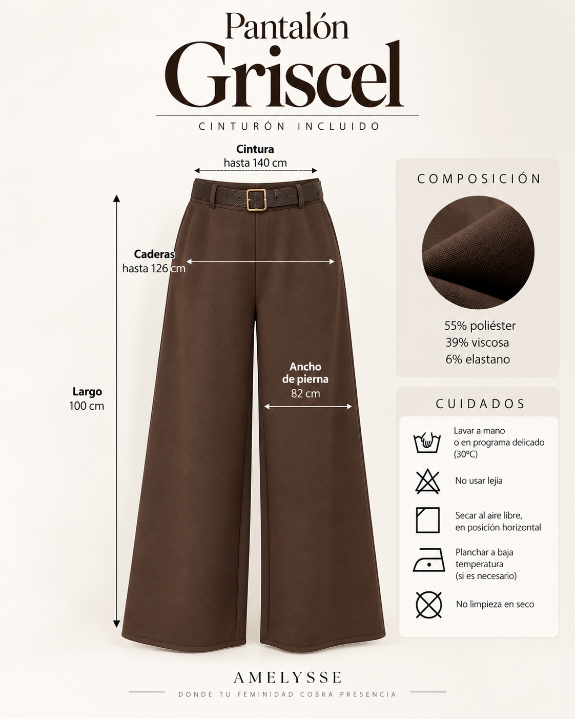 Guía de tallas Pantalón Griscel
