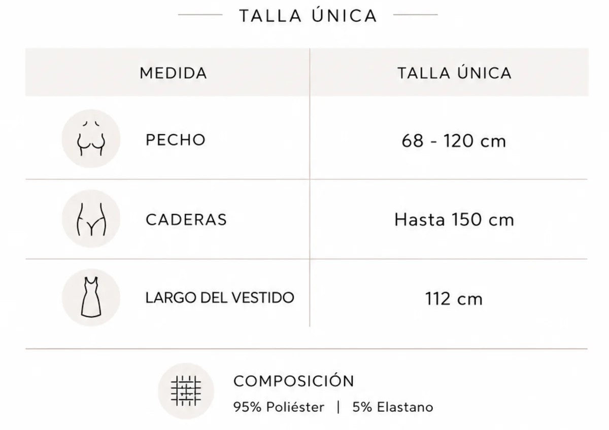 Guía de tallas Vestido Adriana