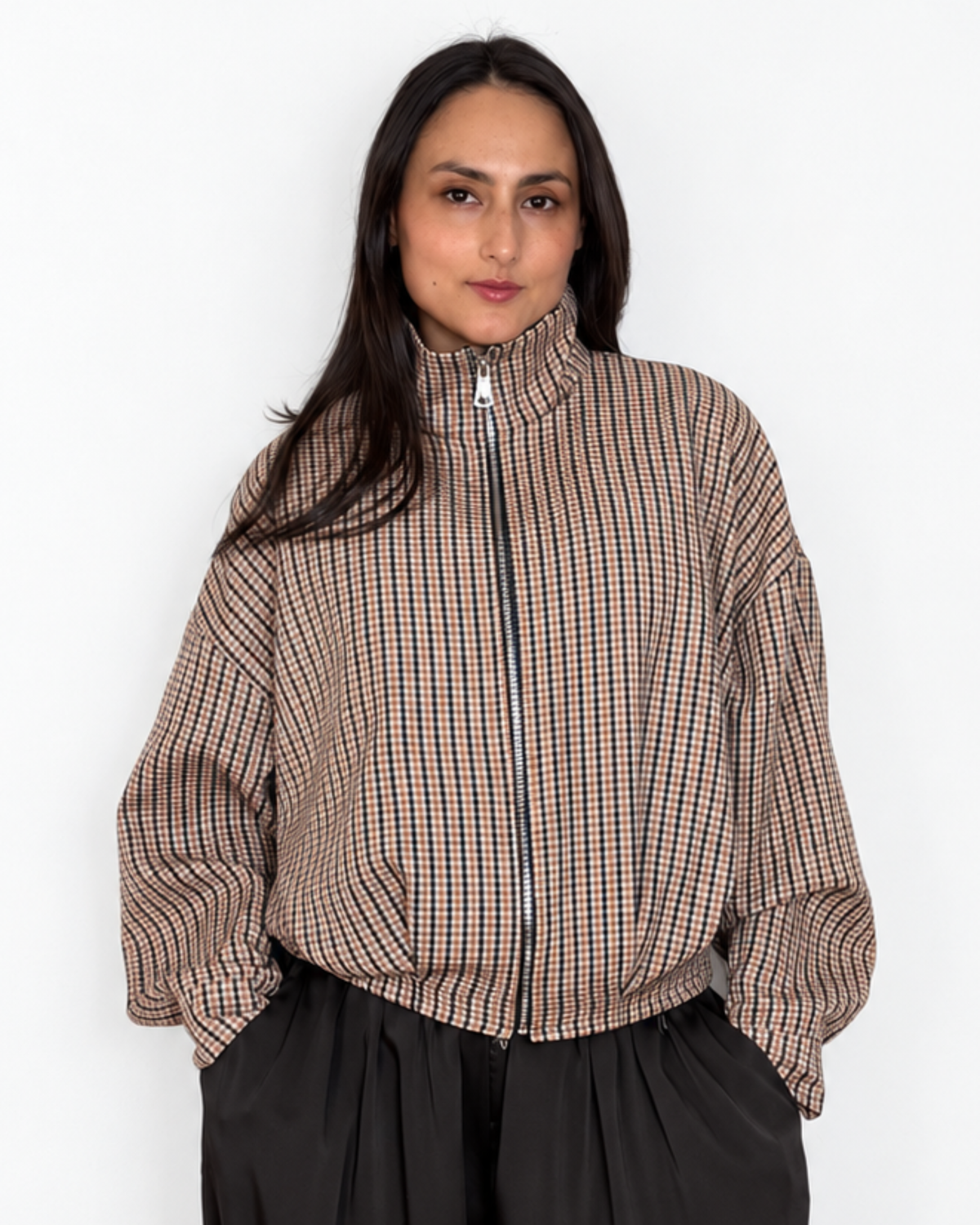 Chaqueta Bomber Cuadros