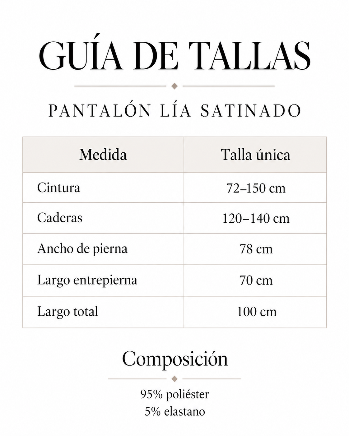 Guía de tallas