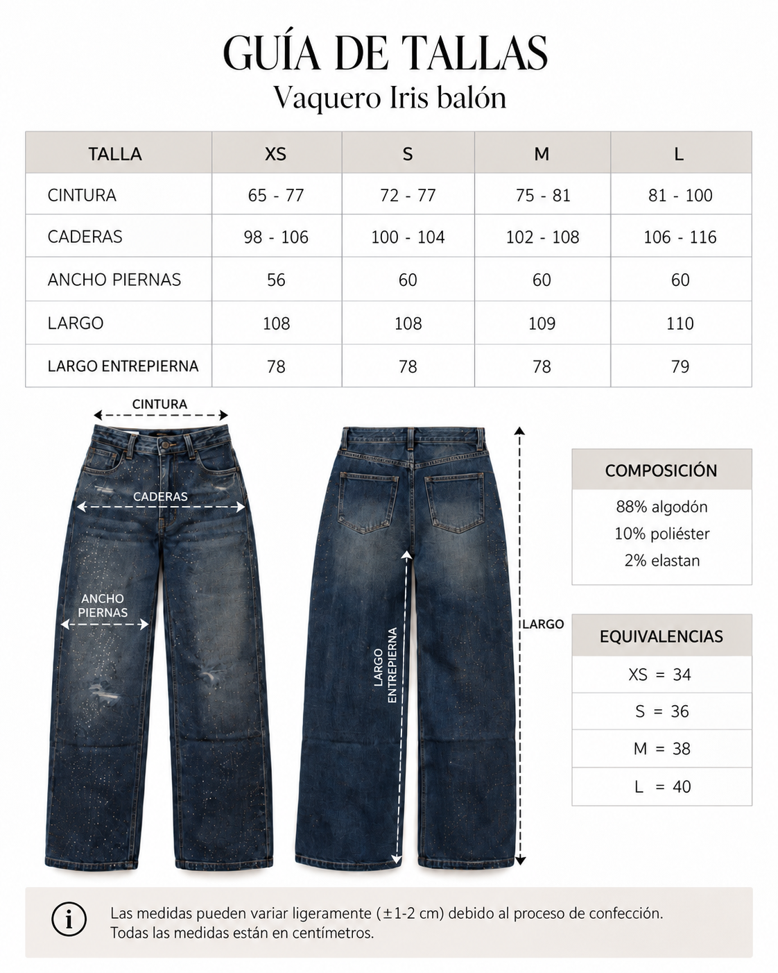 Guía de tallas